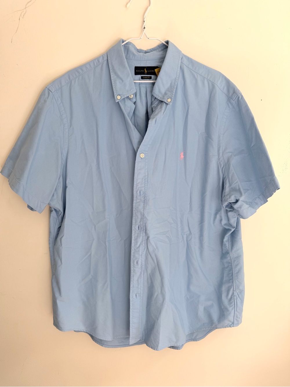 Classic Fit short sleeve Oxford Shirt
Polo Ralph Lauren light blue mens XXL